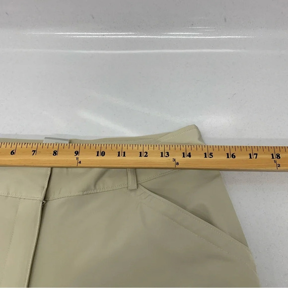 Nike Golf Pants Woman Medium  Dri Fit Straight Leg Beigh Stretch Pockets Trouser - Picture 15 of 16